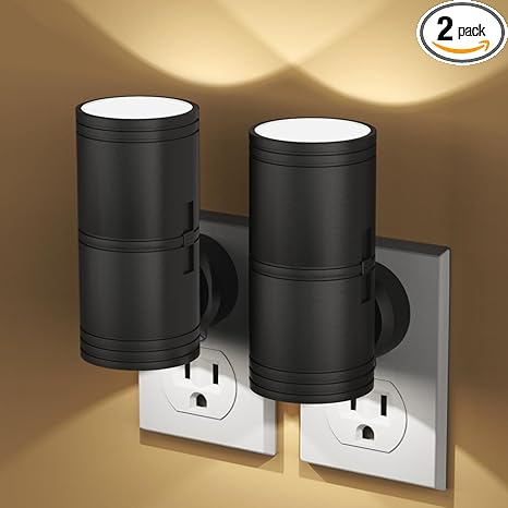 2 Pack Dimmable LED Night Light with Sensor