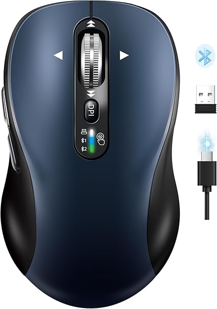 Rechargeable Multi Device Wireless Mouse